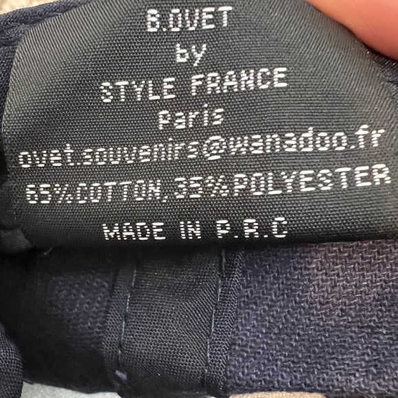 B. Ovet by Style France Paris Navy Blue Eiffel Tower Logo Baseball Cap Hat. - Picture 6 of 8